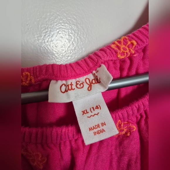 Cat & Jack Pink Flutter Sleeve Sundress Casual - Picture 5 of 8